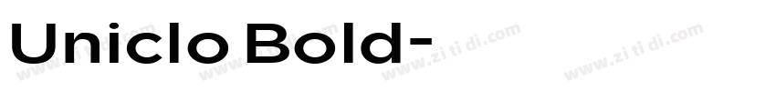 Uniclo Bold字体转换